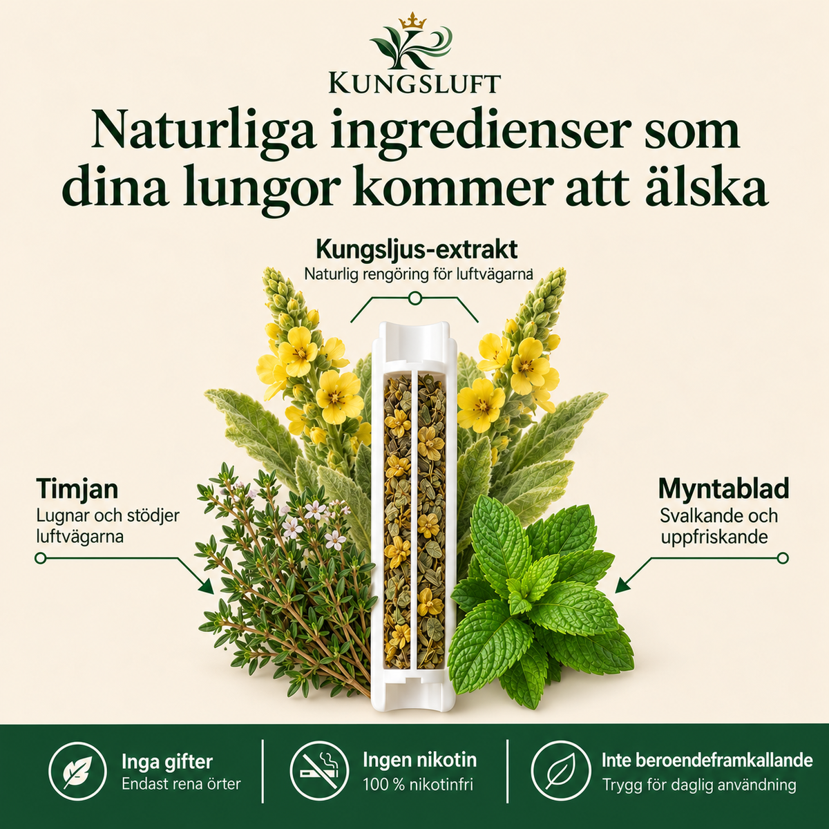 Kungsluft™ – Naturlig Örtinhalator