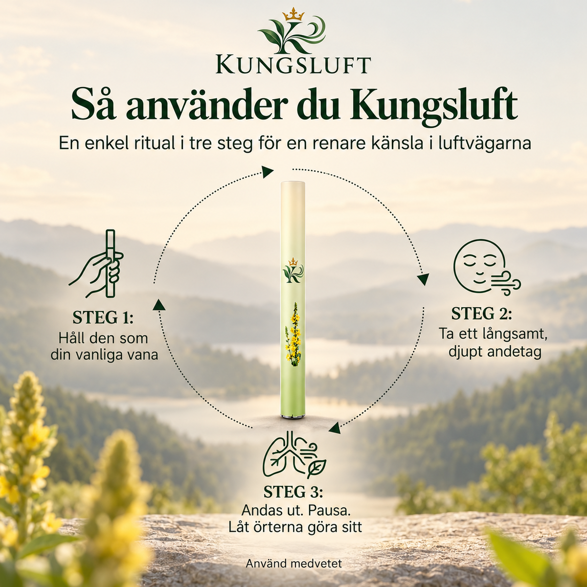 Kungsluft™ – Naturlig Örtinhalator