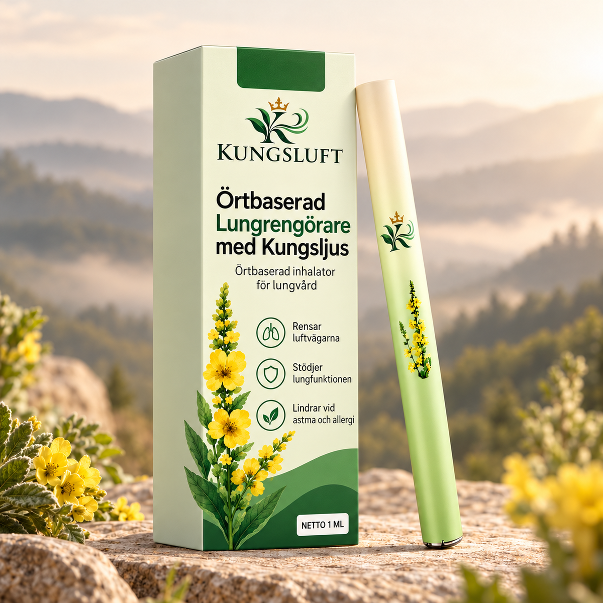 Kungsluft™ – Naturlig Örtinhalator
